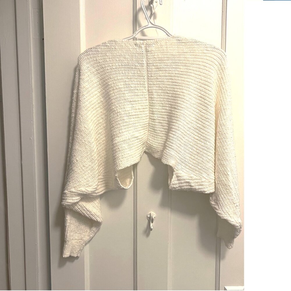 Forever 21 cropped sweater shrug off white size small - Picture 4 of 6